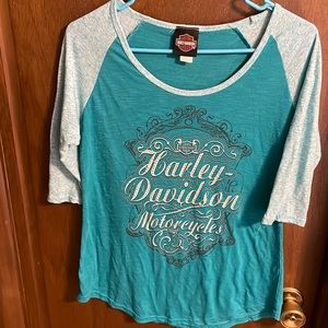 Harley Davidson 3/4 sleeve shirt